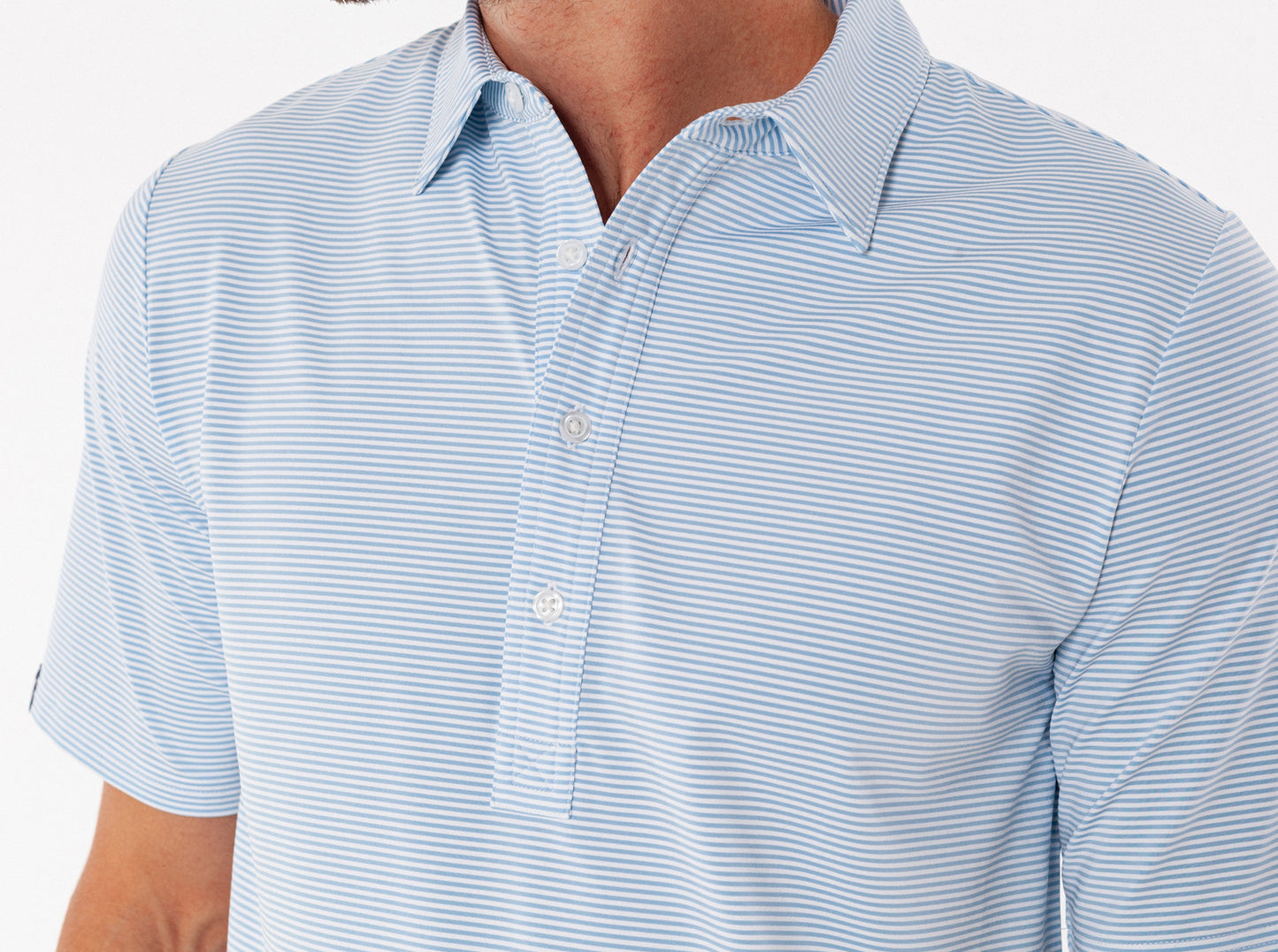 Performance Sport Range Polo - Hobby Stripe - Light Blue