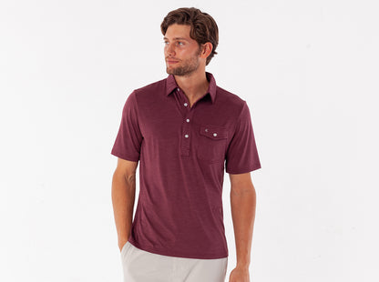 Performance Sport Heather Players Shirt - Maroon