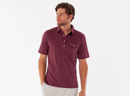 Performance Sport Heather Players Shirt - Maroon