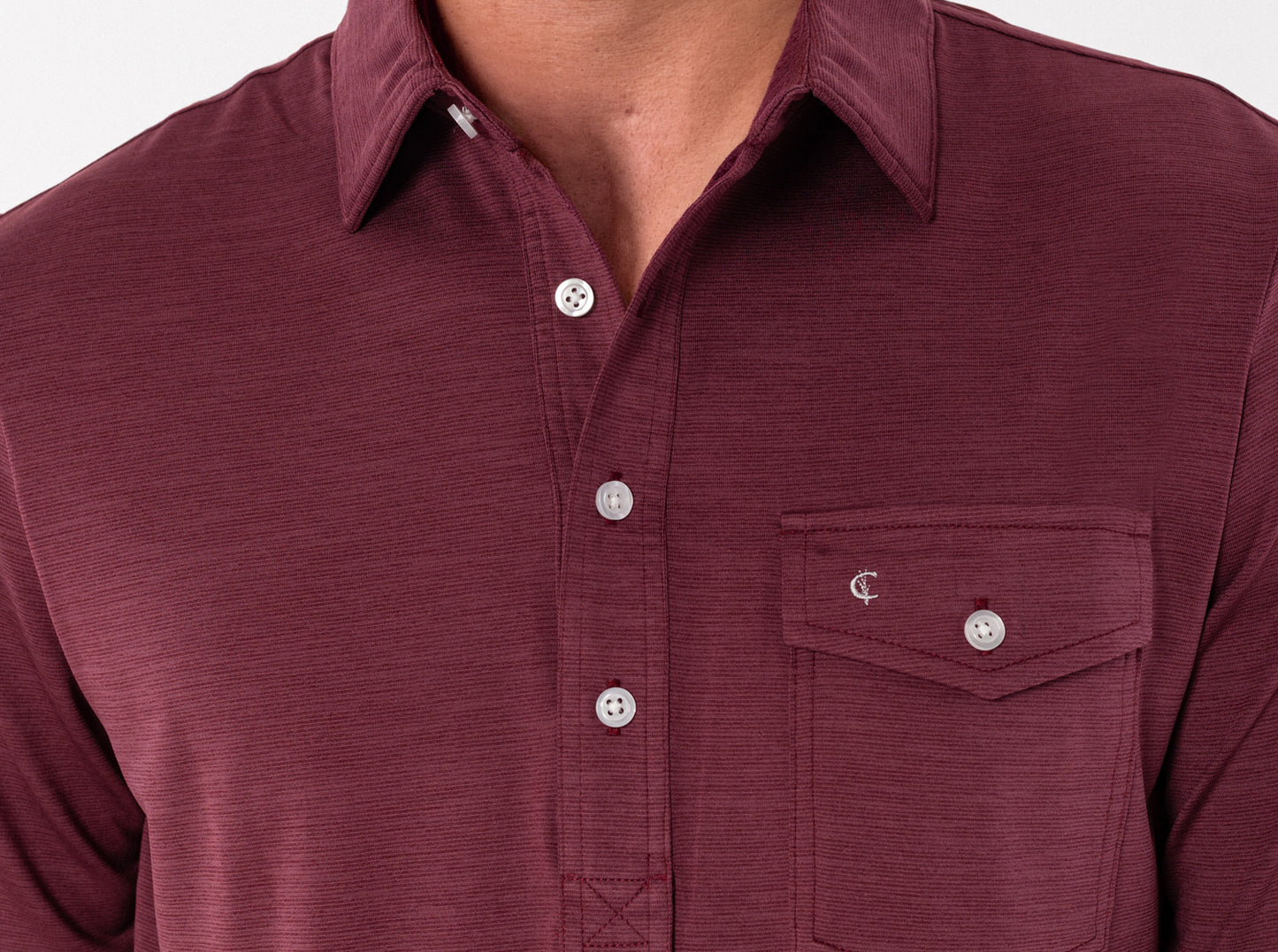 Performance Sport Heather Players Shirt - Maroon