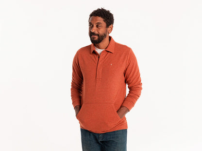 Collared Sweatshirt - Heather Burnt Orange