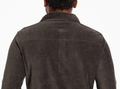 Velour Long Sleeve Players Shirt - Coal
