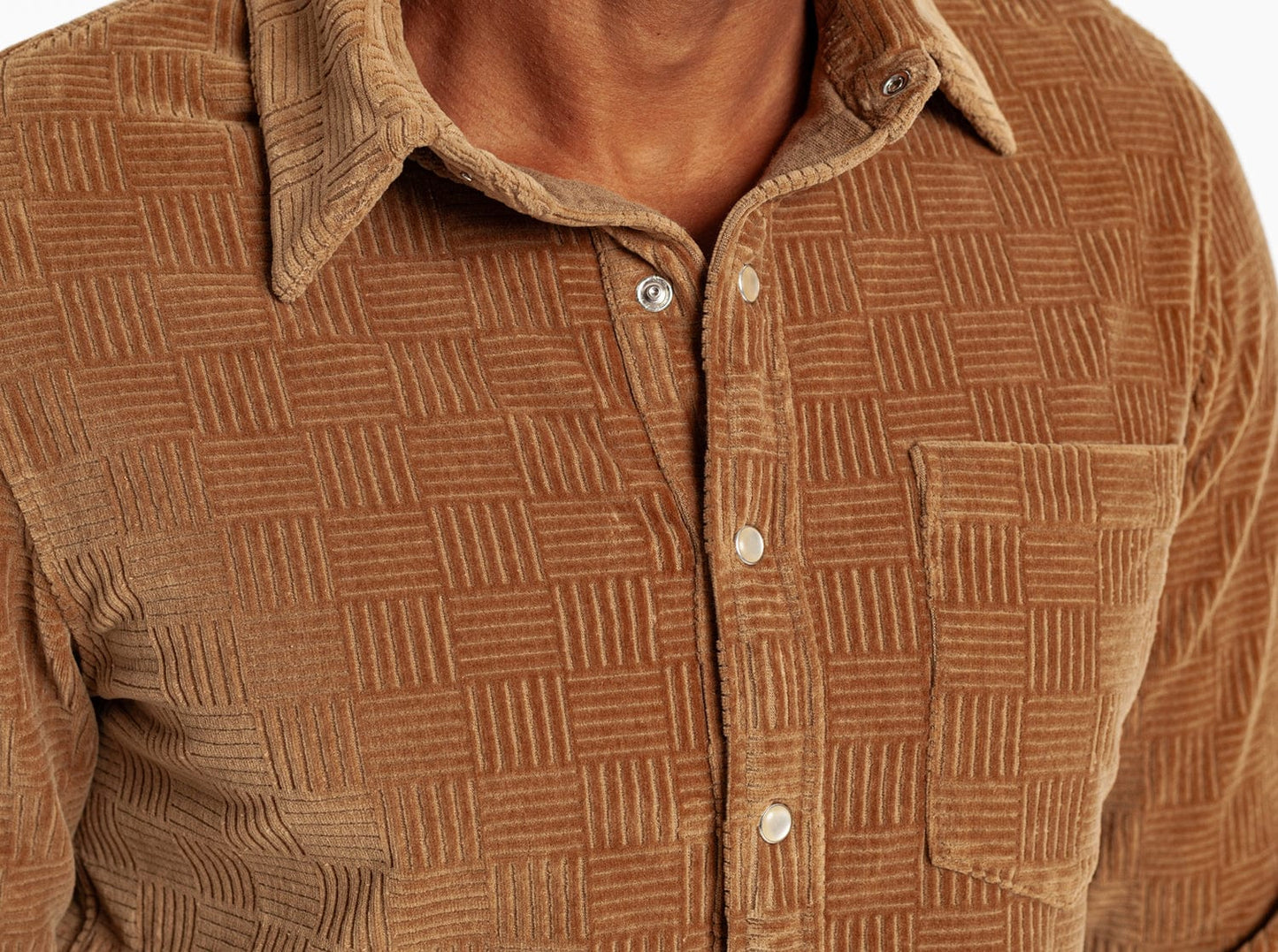 The Velour Pearl Snap - Jacquard - Whiskey