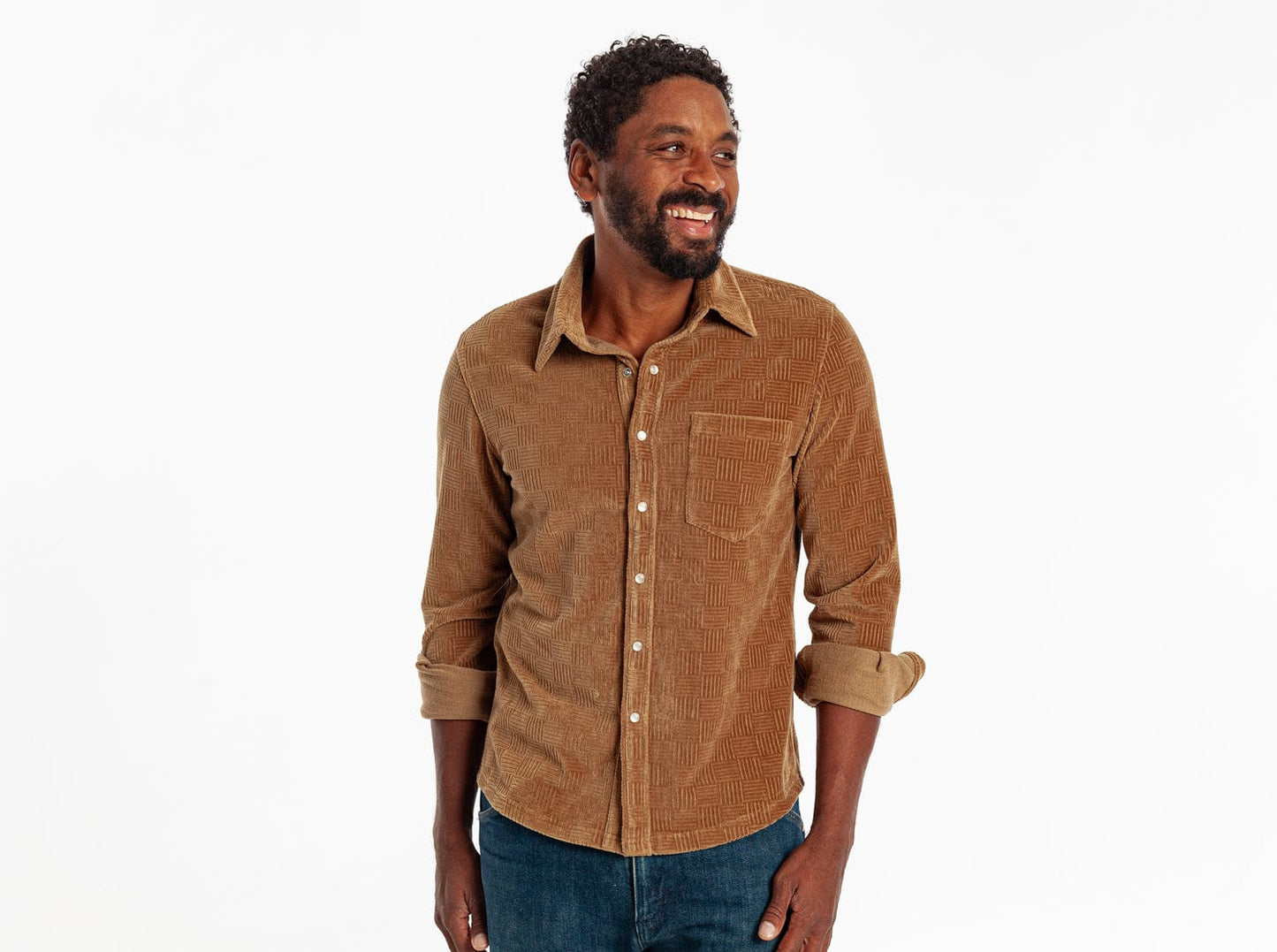 The Velour Pearl Snap - Jacquard - Whiskey