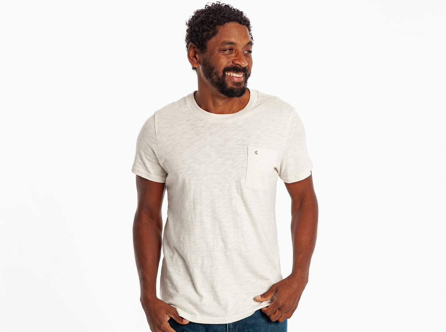 Slub Graphic T-Shirt - Scenic - Egret