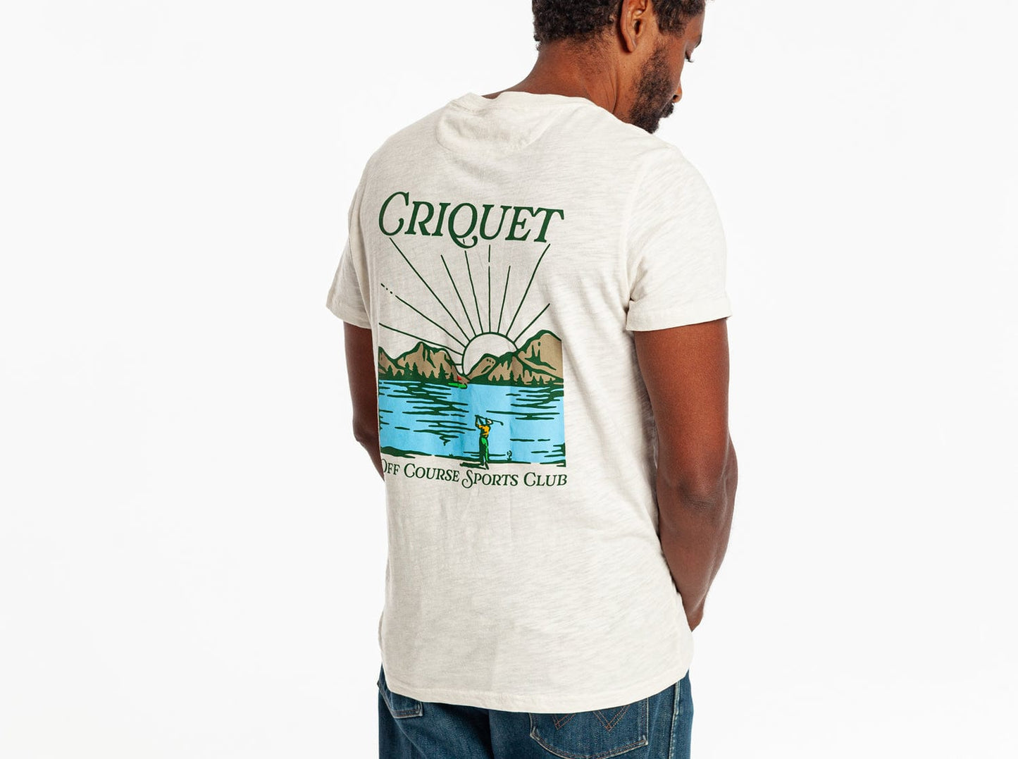 Slub Graphic T-Shirt - Scenic - Egret