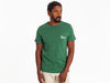 Slub Graphic T-Shirt - Sign - Hunter Green