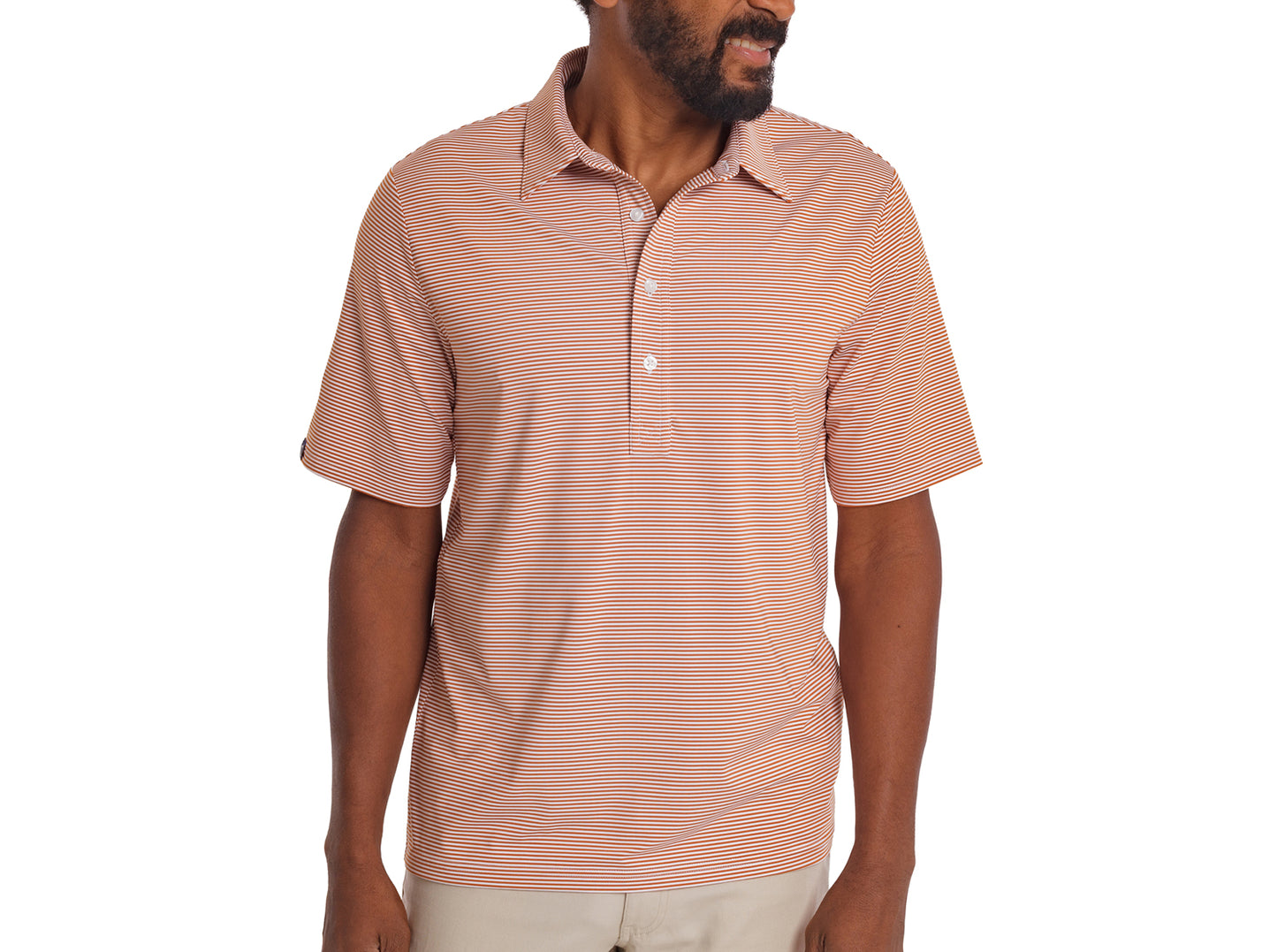 Performance Sport Range Polo - Hobby Stripe - Burnt Orange