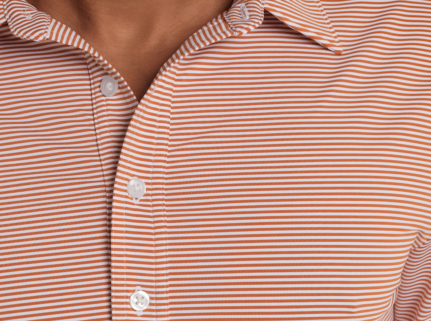 Performance Sport Range Polo - Hobby Stripe - Burnt Orange