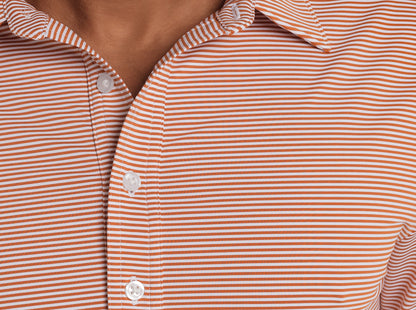 Performance Sport Range Polo - Hobby Stripe - Burnt Orange