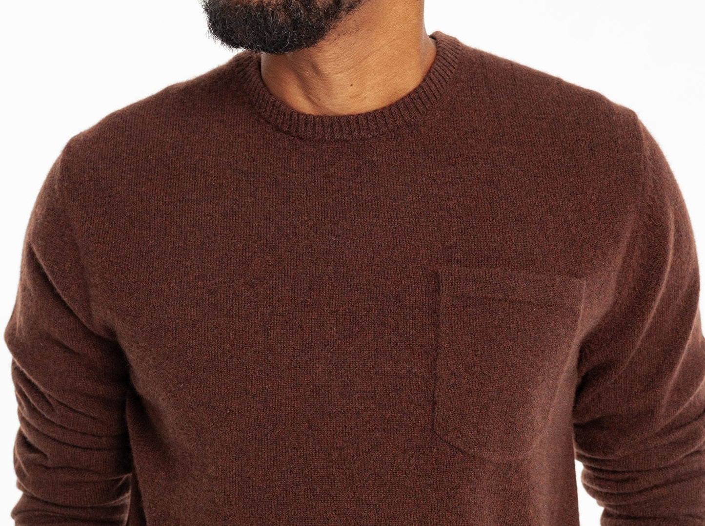 Legacy Cashmere Pocket Crew - Espresso