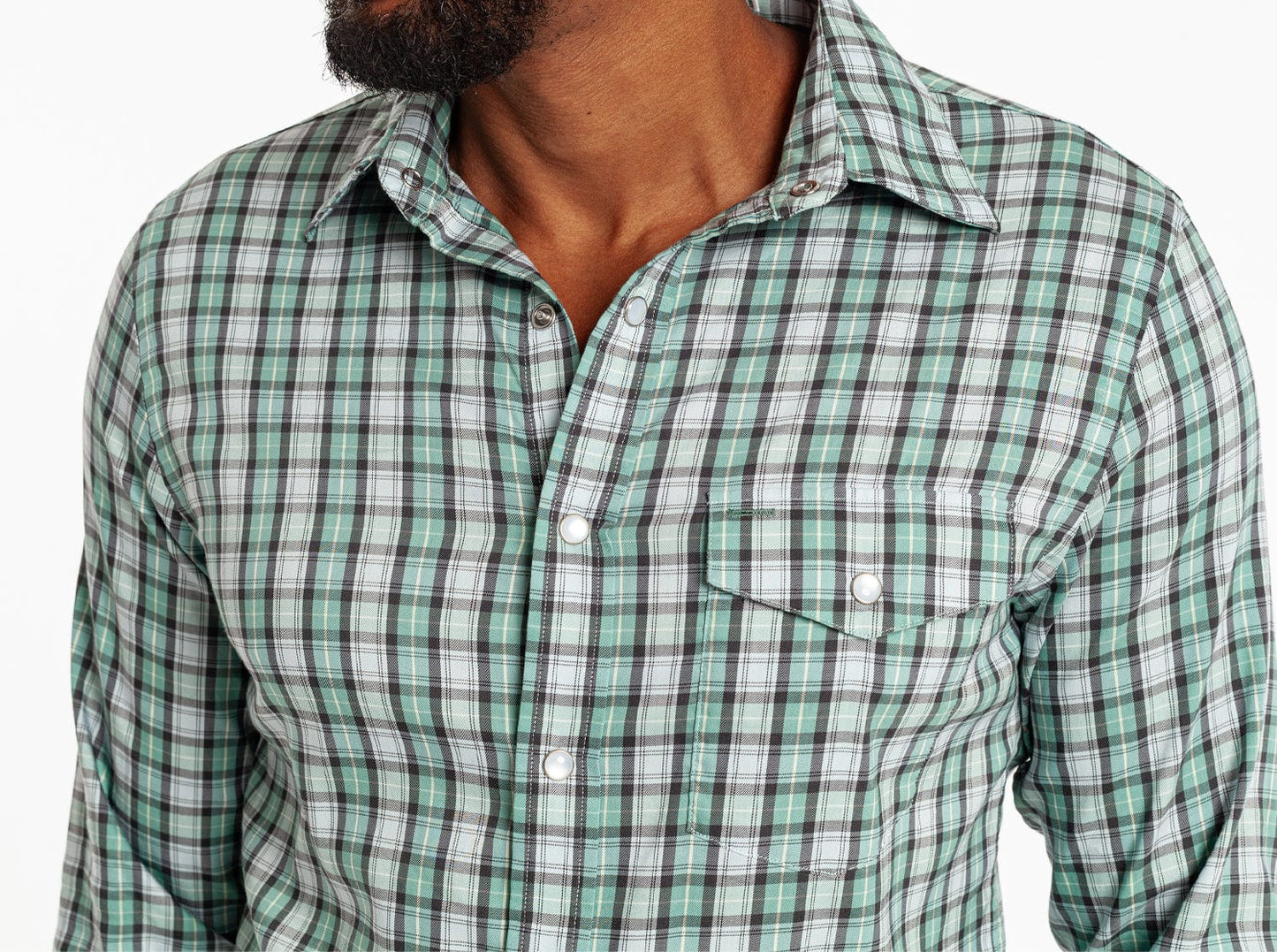 Performance Pearl Snap - Murphy Plaid - Light Blue