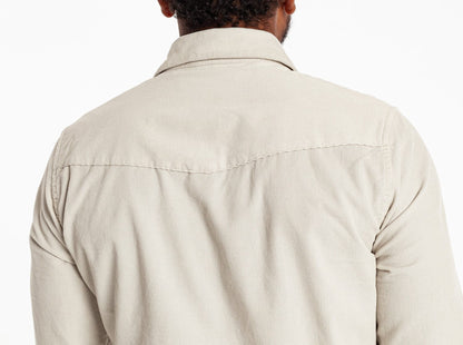 Corduroy Pearl Snap - Silver Fox