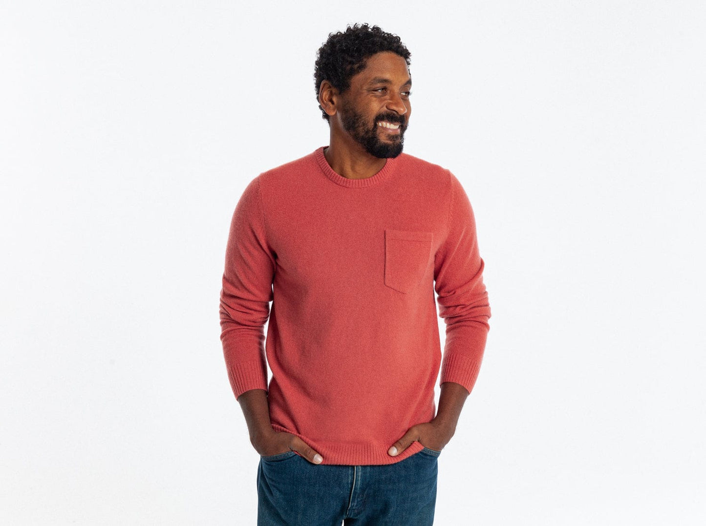 Legacy Cashmere Pocket Crew - Brick Road