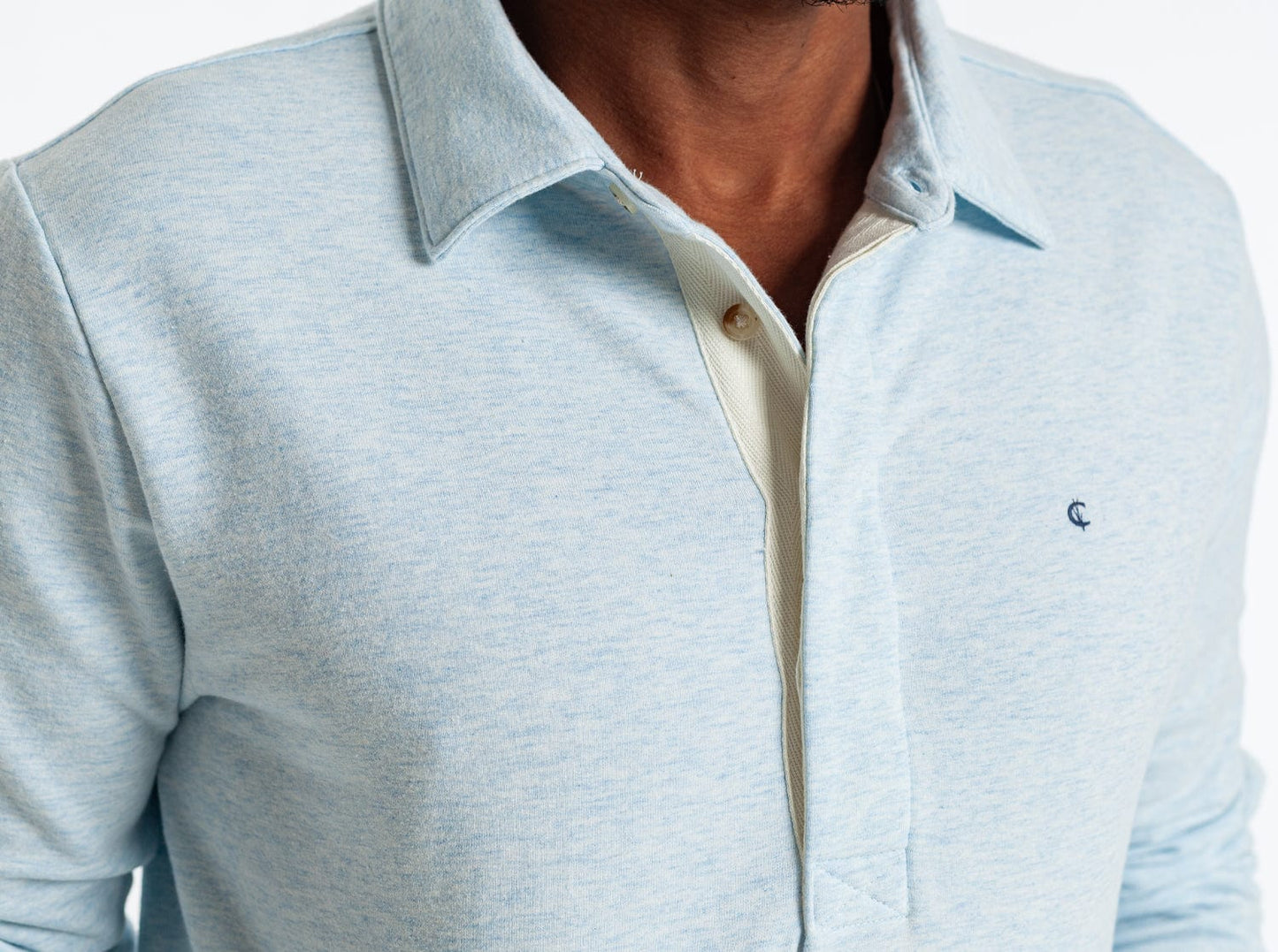 Collared Sweatshirt - Heather Ice