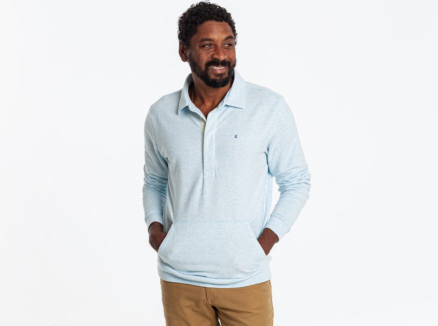 Collared Sweatshirt - Heather Ice