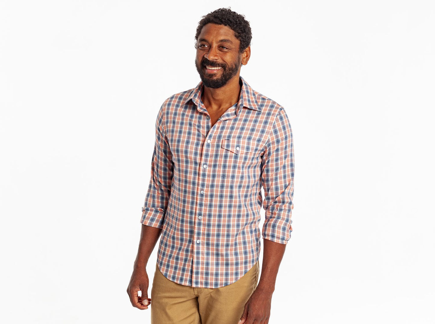 Performance Long Sleeve Pearl Snap - Murphy Plaid - Navy