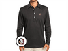 Florida State - Jacquard Long Sleeve Range Polo - Seminole - Black