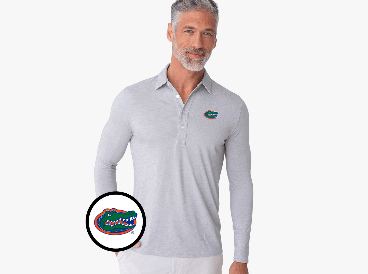 Florida - Brrr Long Sleeve Range Polo - Albert - Silverado