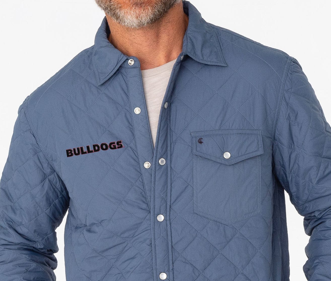 Georgia - Quilted Shacket - Bulldogs - Slate - Secondary