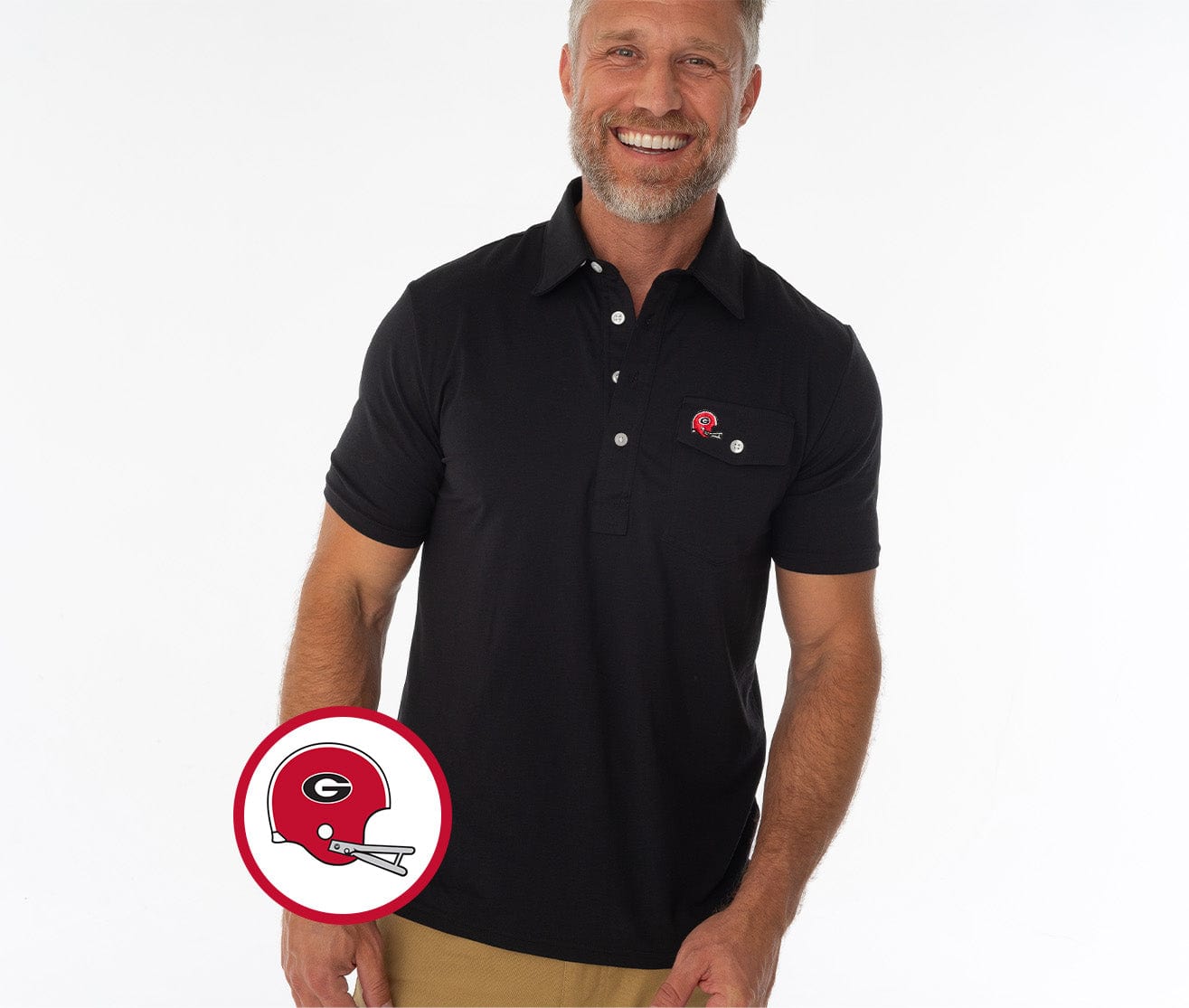 Georgia - Coach's Performance Players Shirt - Helmet - Black