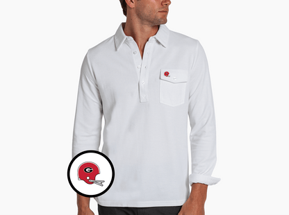 Georgia - Long Sleeve Players Shirt - Helmet - White