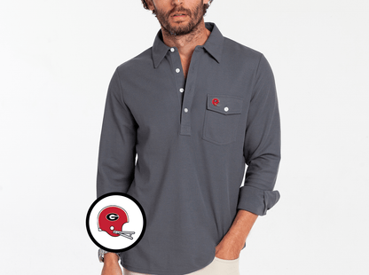 Georgia - Long Sleeve Players Shirt - Helmet - Blue Steel