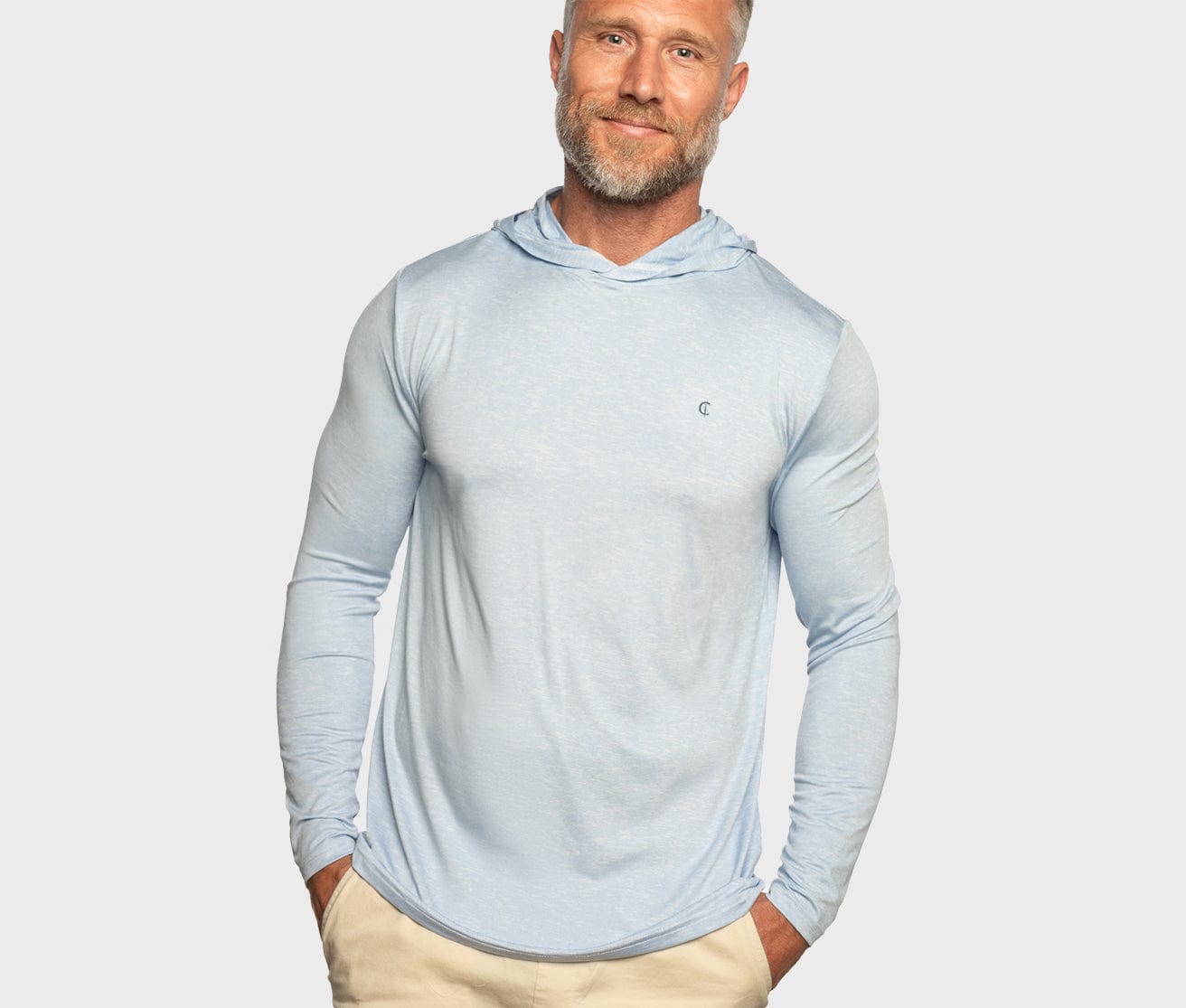 Heather Performance Sport Hoodie - Glacier