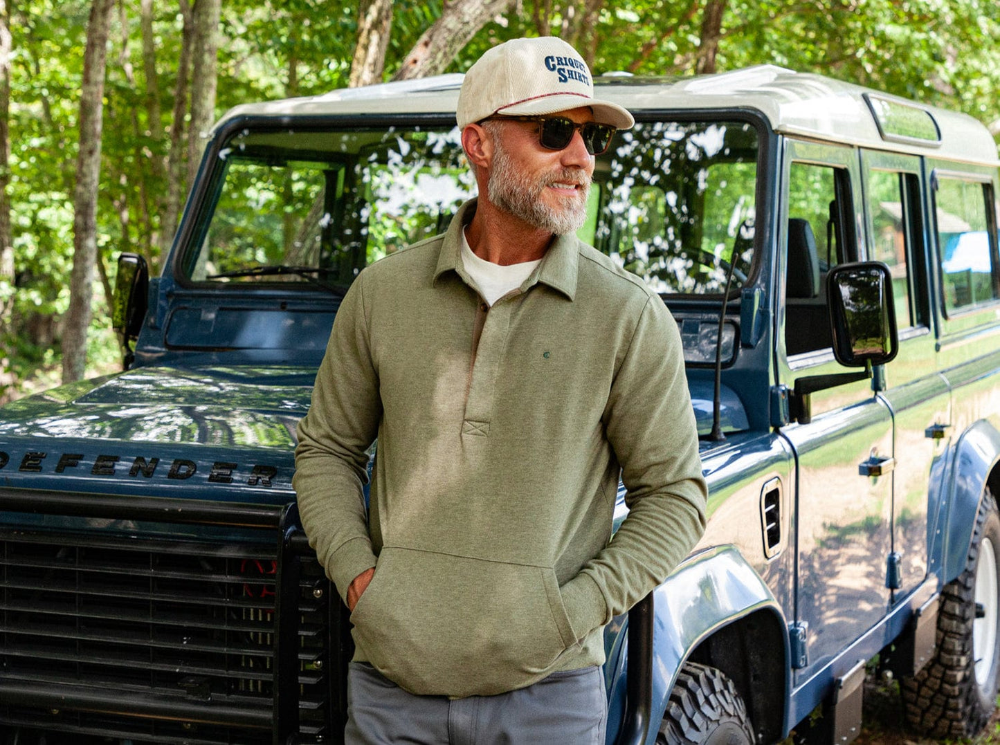 Collared Sweatshirt - Heather Olive