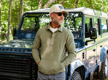 Collared Sweatshirt - Heather Olive