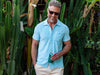 Terrycloth Button Down - Infinity Pool