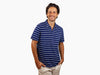 The Monty Short Sleeve Polo - Navy Stripe