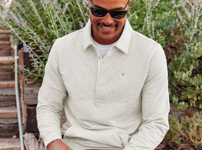 Collared Sweatshirt - Heather Oatmeal