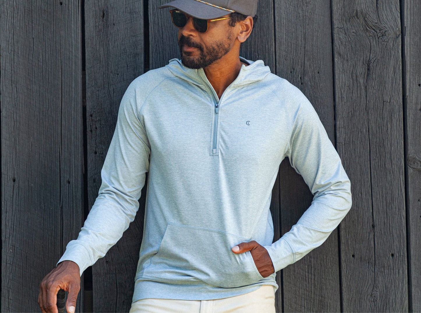 Ace Performance Hoodie - Dusty Blue