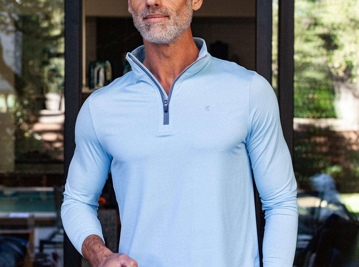 Feather Performance Pullover - Heather Blue