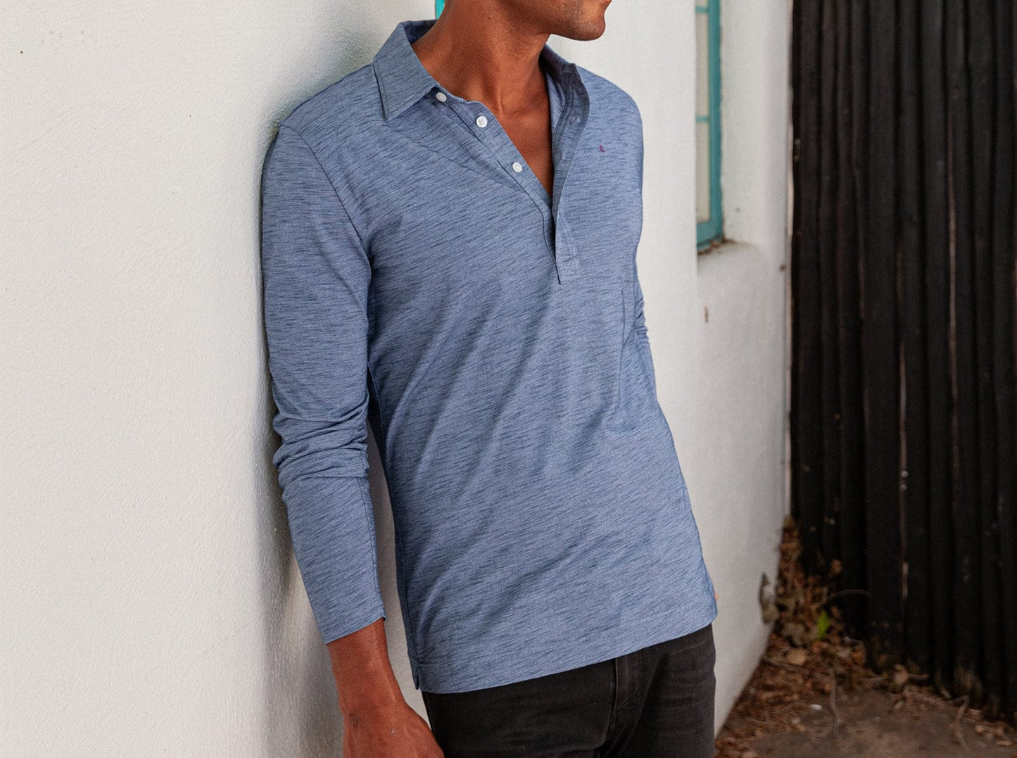 brrr° Long Sleeve Range Polo - Riviera
