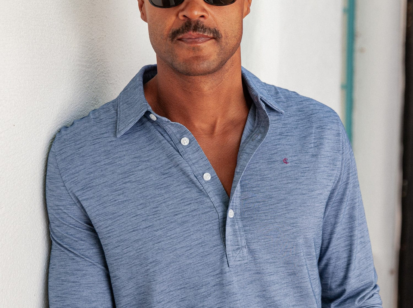 brrr° Long Sleeve Range Polo - Riviera