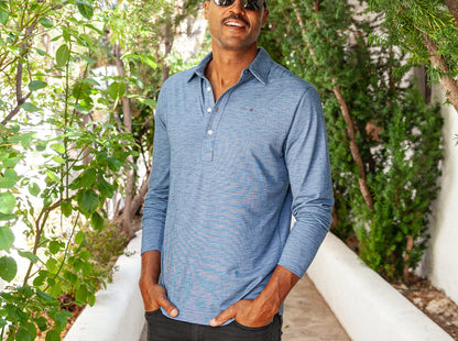 brrr° Long Sleeve Range Polo - Riviera