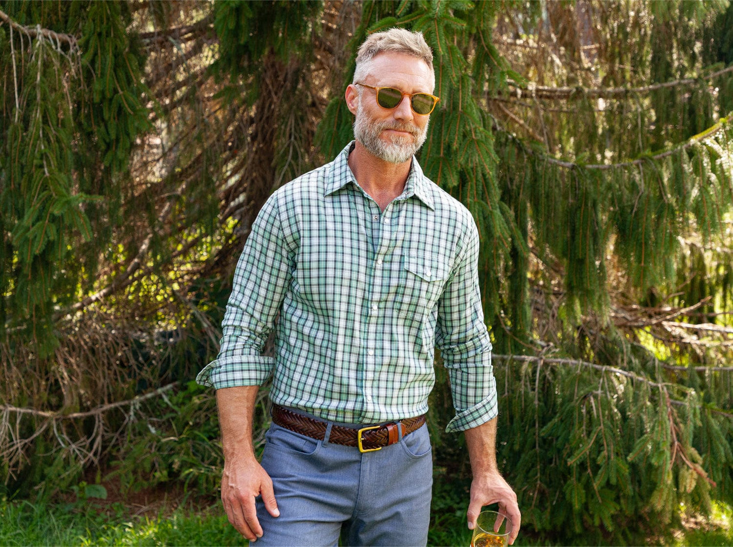 Performance Pearl Snap - Murphy Plaid - Light Blue