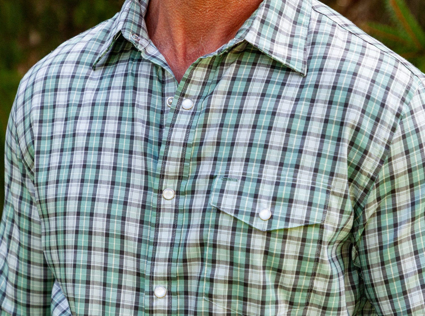 Performance Pearl Snap - Murphy Plaid - Light Blue