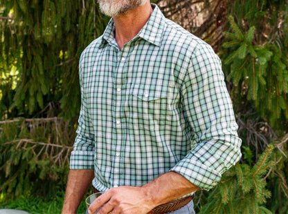 Performance Pearl Snap - Murphy Plaid - Light Blue