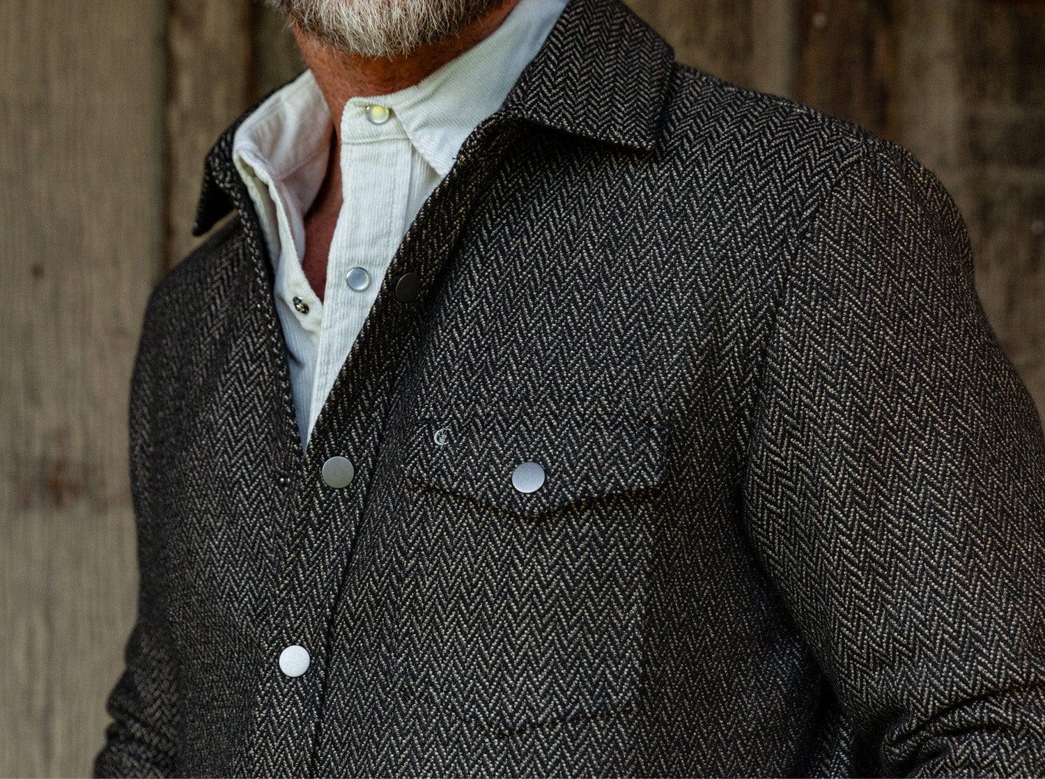 Herringbone Shacket - Charcoal - Secondary