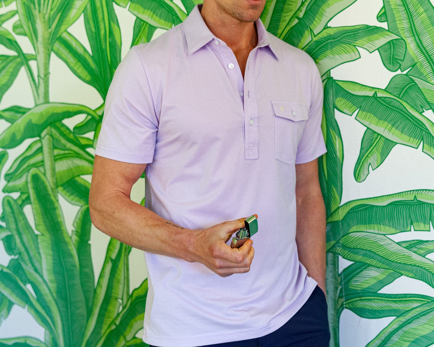 Slim Fit Performance Players Shirt - St. Germain