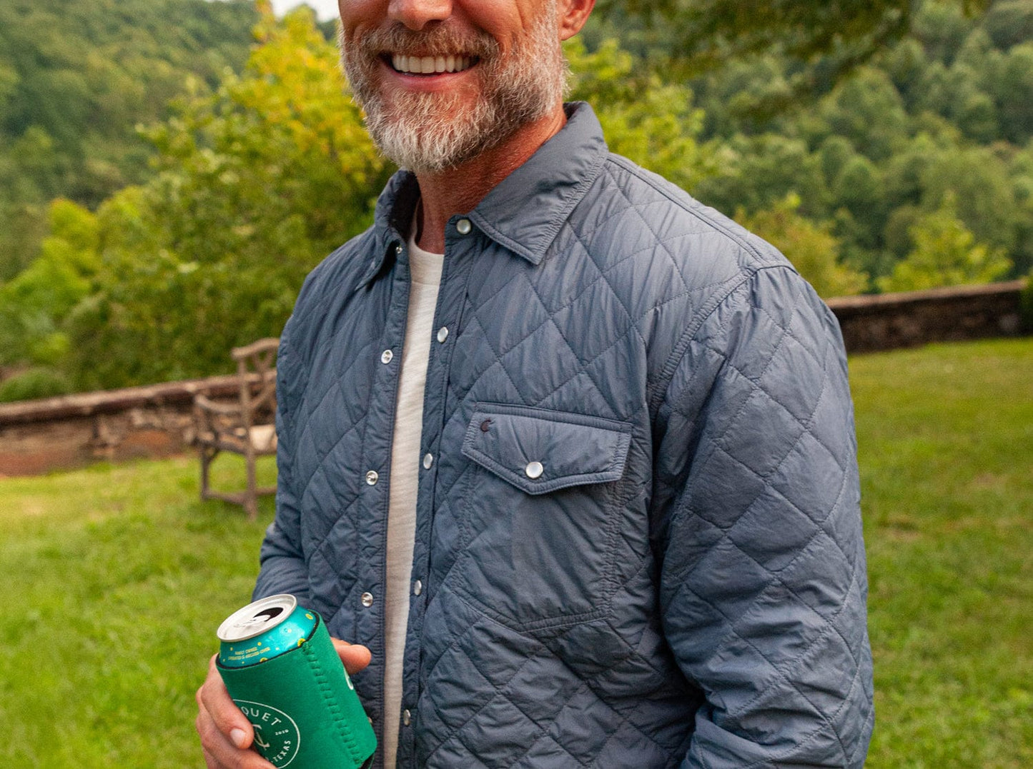 Quilted Shacket - Slate