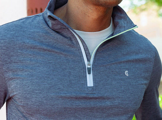 Feather Performance Pullover - Heather Navy