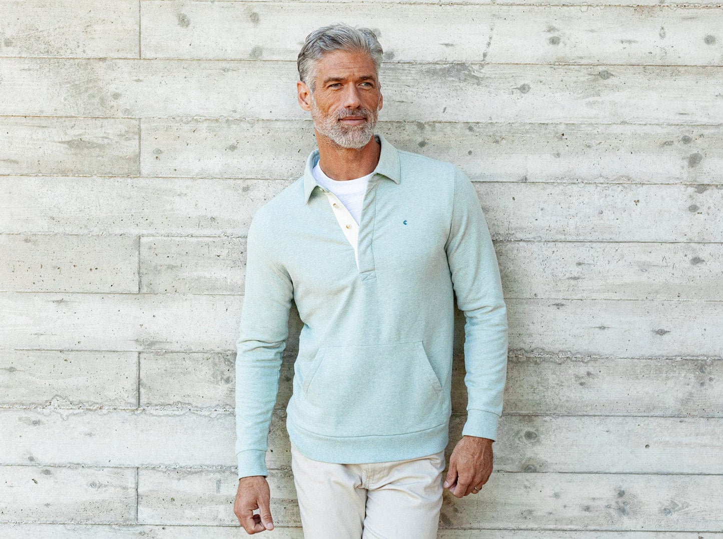 Collared Sweatshirt - Heather Sage