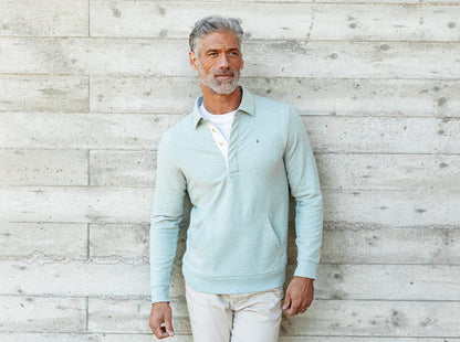 Collared Sweatshirt - Heather Sage