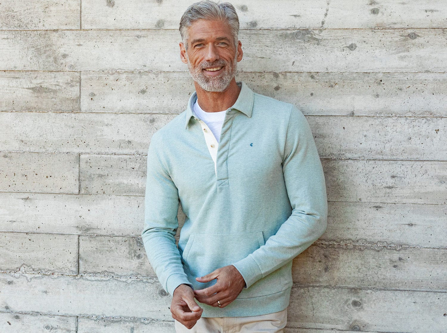 Collared Sweatshirt - Heather Sage