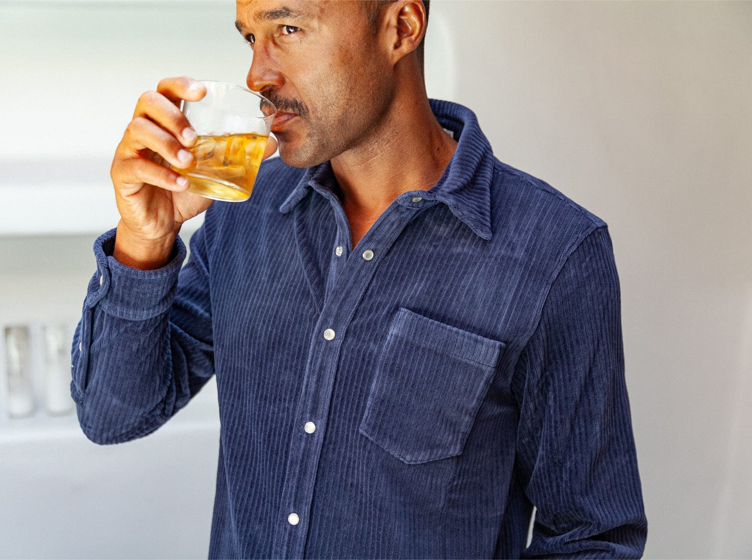 The Velour Pearl Snap - Navy – Criquet Shirts