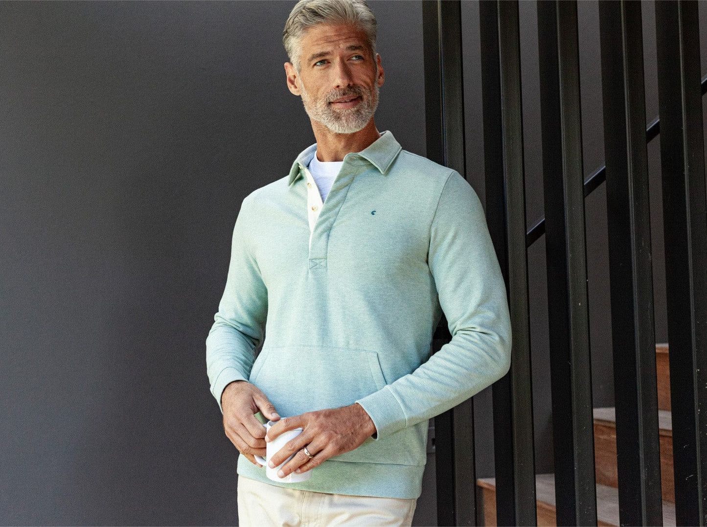 Collared Sweatshirt - Heather Sage